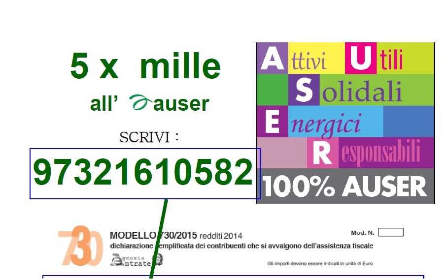 5x MILLE ALL'AUSER, FIRMA NEL TUO 730 !!!!!!