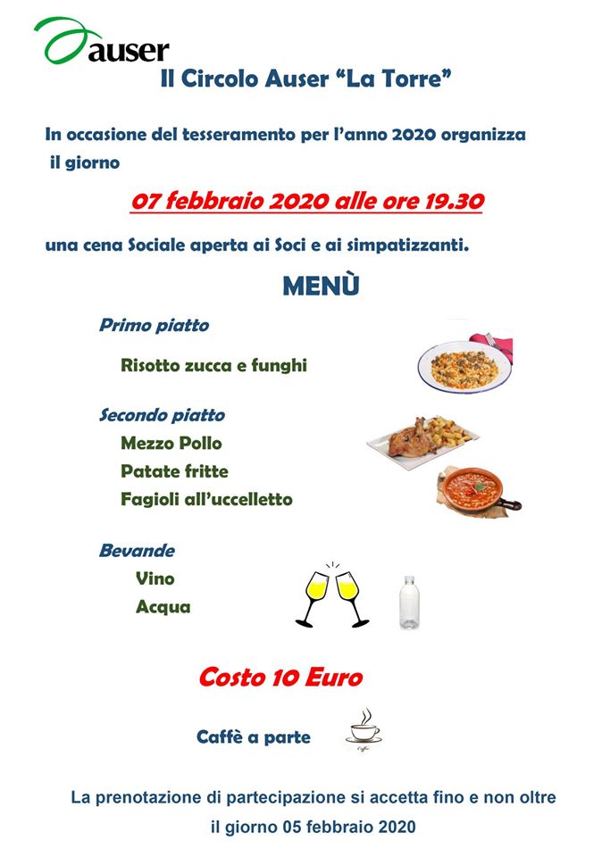 Cena Sociale 07 febbraio 2020